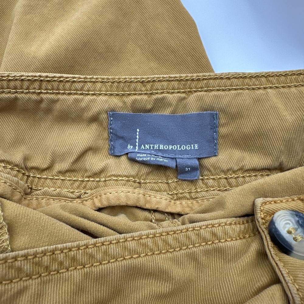 Anthropologie Pants Woman's 31 Cargo Look Wide Leg Baggy Canvas Look Ripstop - Picture 11 of 13